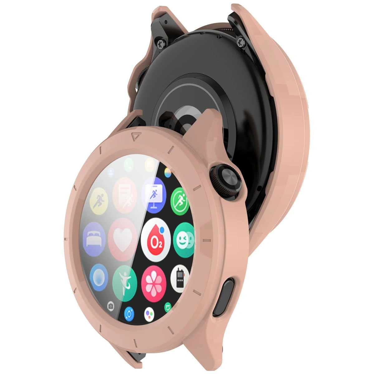 Etui z wbudowanym szkłem Bizon Case Watch Adamo do Xiaomi Watch S4